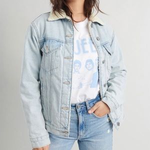 Denim Sherpa girlfriend jacket